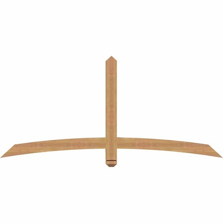 Ekena Millwork Bellingham Timber Gable Bracket, Western Red Cedar, 72"W x 33"H x 3 1/2"D x 3 1/2"F, 11/12 Pitch GBW072X33X0404BEL00SWR